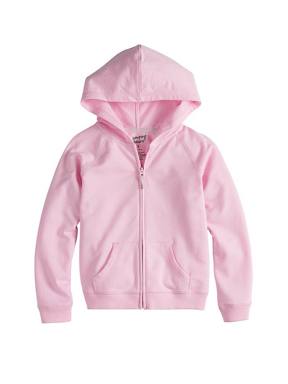 NWT Girls Jumping Beans-  Light Pink Full-Zip Kids Hoodie